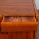 Chest of drawers in wood and opaline glass from the 1960s