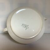 Ancien plat en faïence fleur bleue