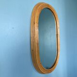 Pair of bamboo mirrors 34x56cm