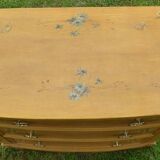 Old bohemian chest of drawers from the 30s with its floral prints in solid wood