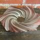 Vintage Art Nouveau Moulded Glass Cup Old Wave