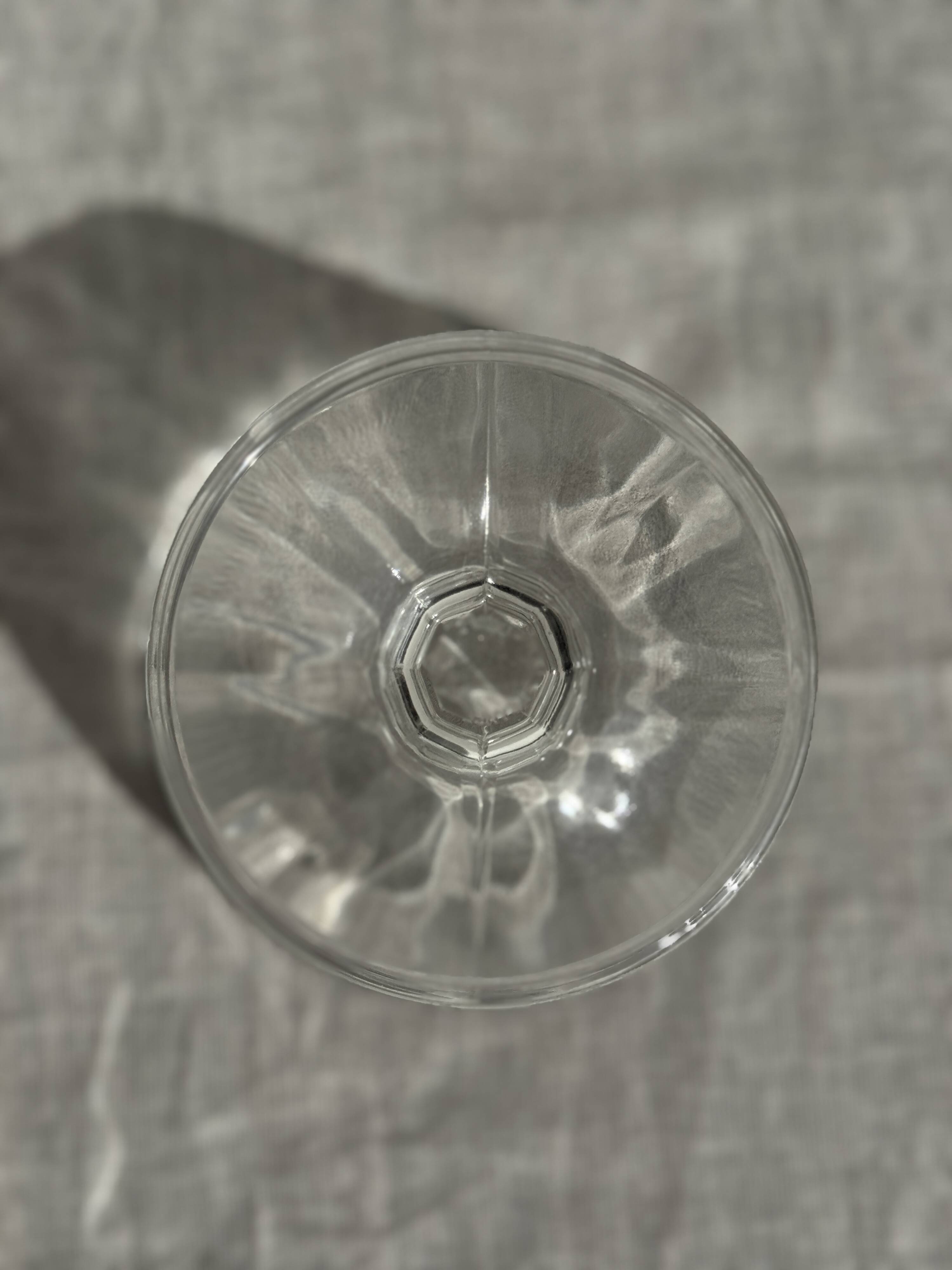 Set of 10 small vintage glass ice cream bowls.