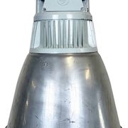 Vintage Silver Industrial Factory Pendant Lamp from Elektrosviti, 1960s