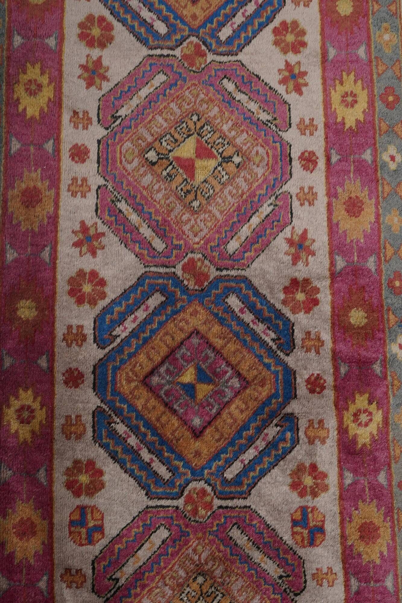 Vintage Turkish hallway rug 70x335 cm
