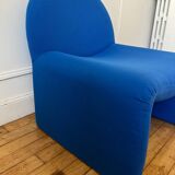 Chauffeuse atal en laine bleue  vintage
