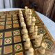 Jeu d’échec et de backgammon, coffret en marqueterie