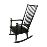 Fauteuil à bascule scandinave milieu de siècle