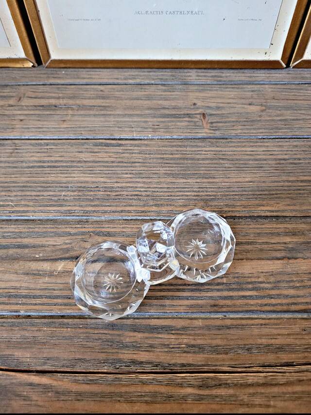 Double salt cellar Baccarat in signed crystal model.