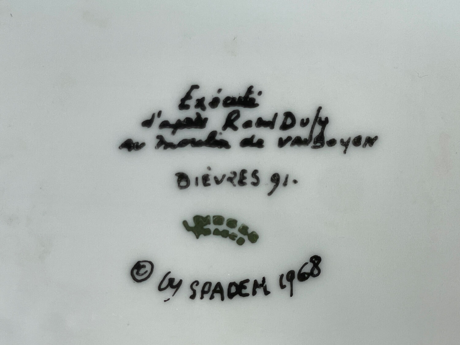 Limoges porcelain catchall - Raoul Dufy design - 1968 edition