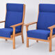 Set of Two Danish Mid-Century Modern GE 181 a Chairs by Hans Wegner for GETAMA