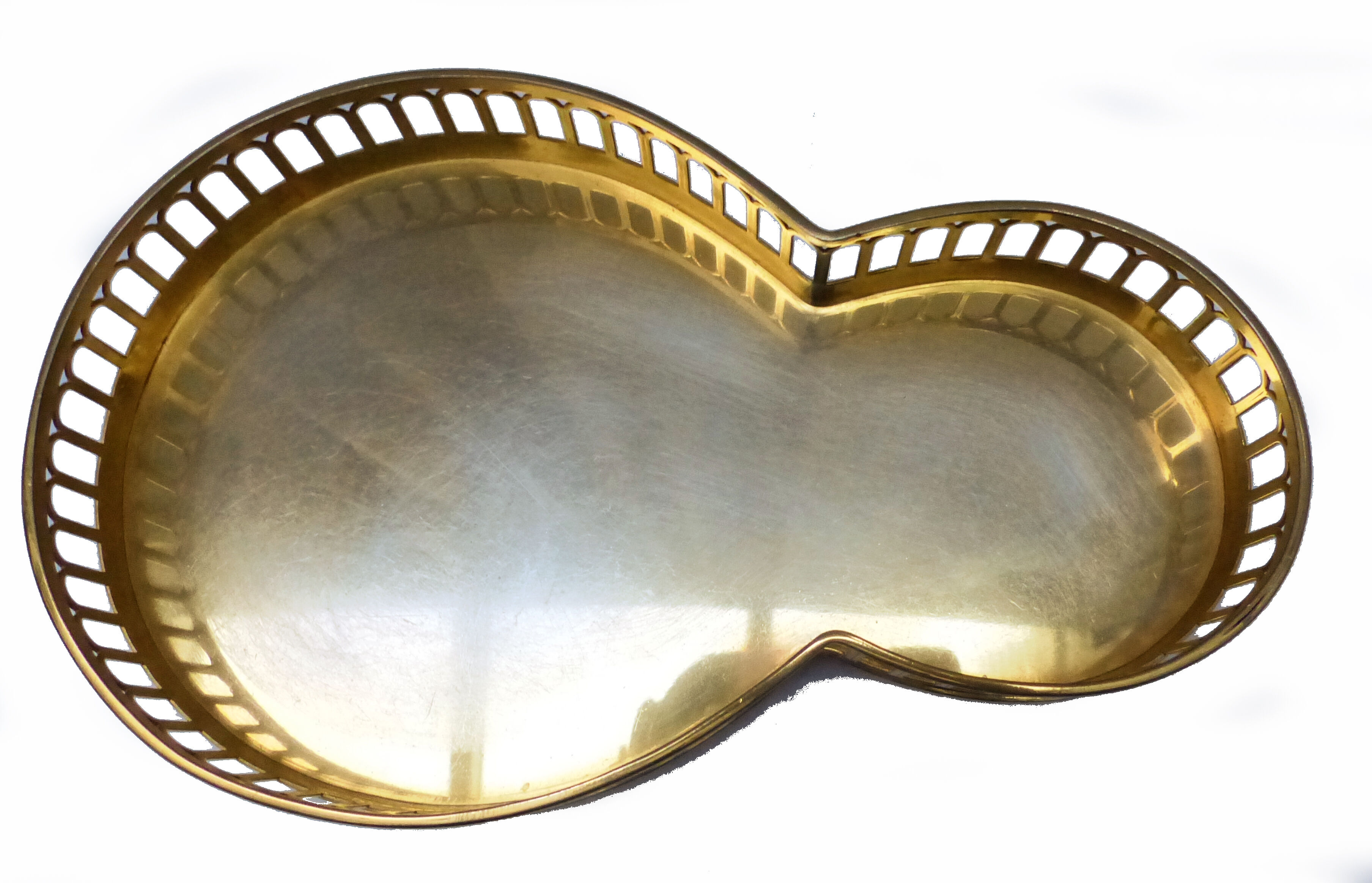 Golden brass tray