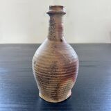 Striated stoneware soliflore vase