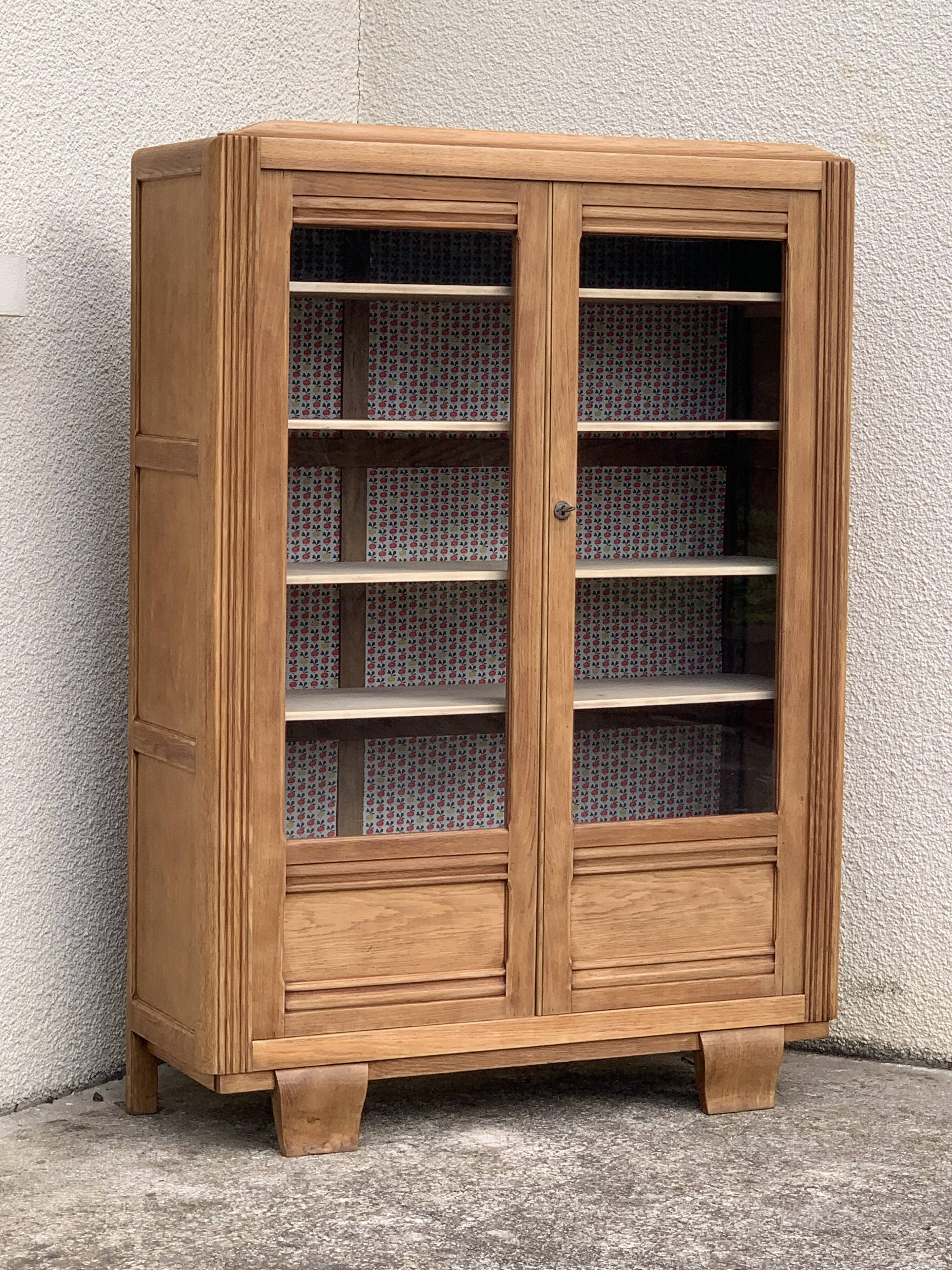 Parisian glazed wardrobe 1930 raw wood
