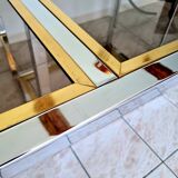 chrome and brass dining table from the 70s