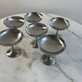 Set of 6 stainless steel cups