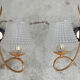 Pair double appliques Arlus, vintage, 50s