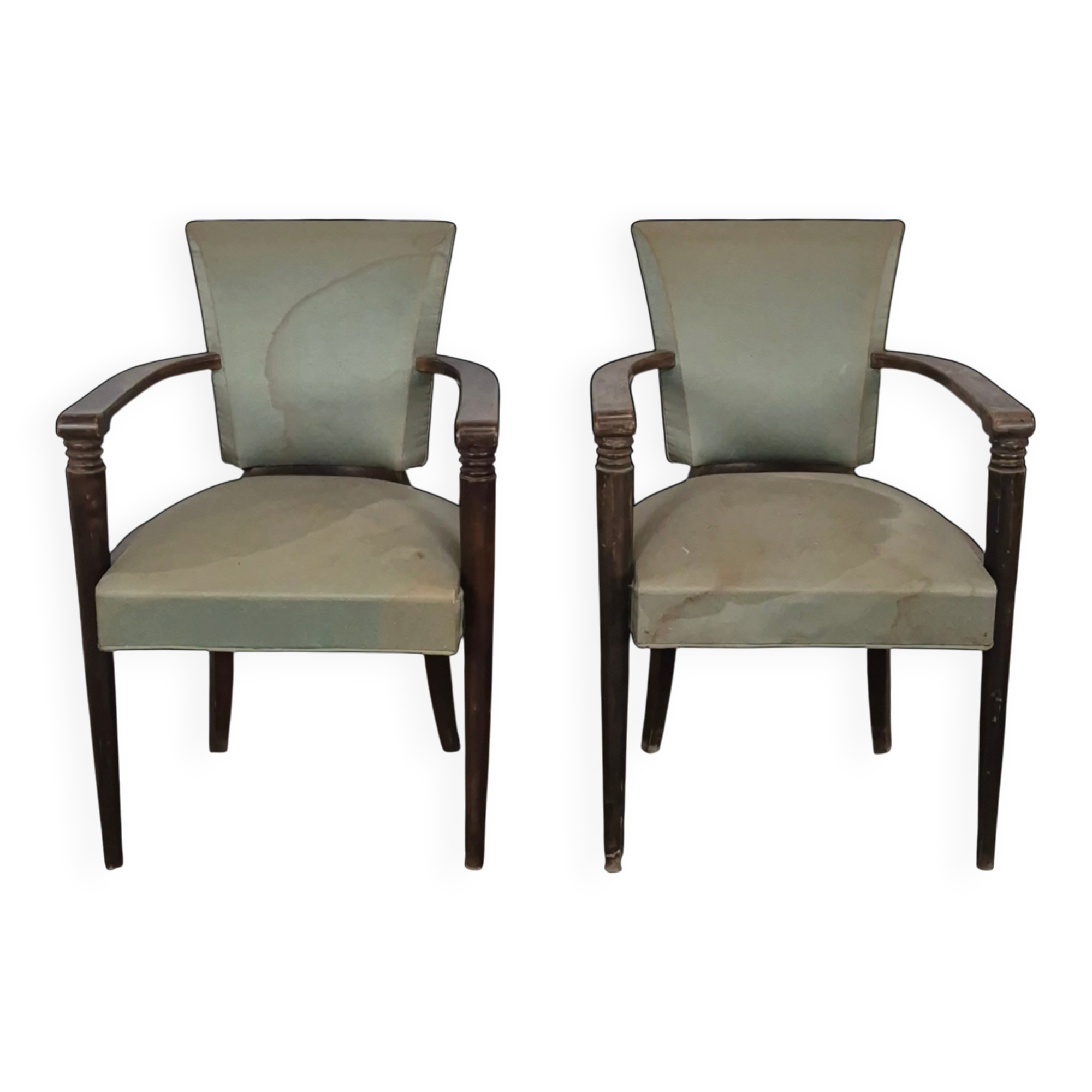 Paire de fauteuils des années 40 dans l'esprit de Pascaud