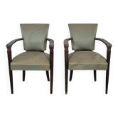 Paire de fauteuils des années 40 dans l'esprit de Pascaud