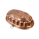 Oval copper cake mold