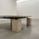 Sculptural coffee table in travertine - Attributed to Piero De Longhi, It