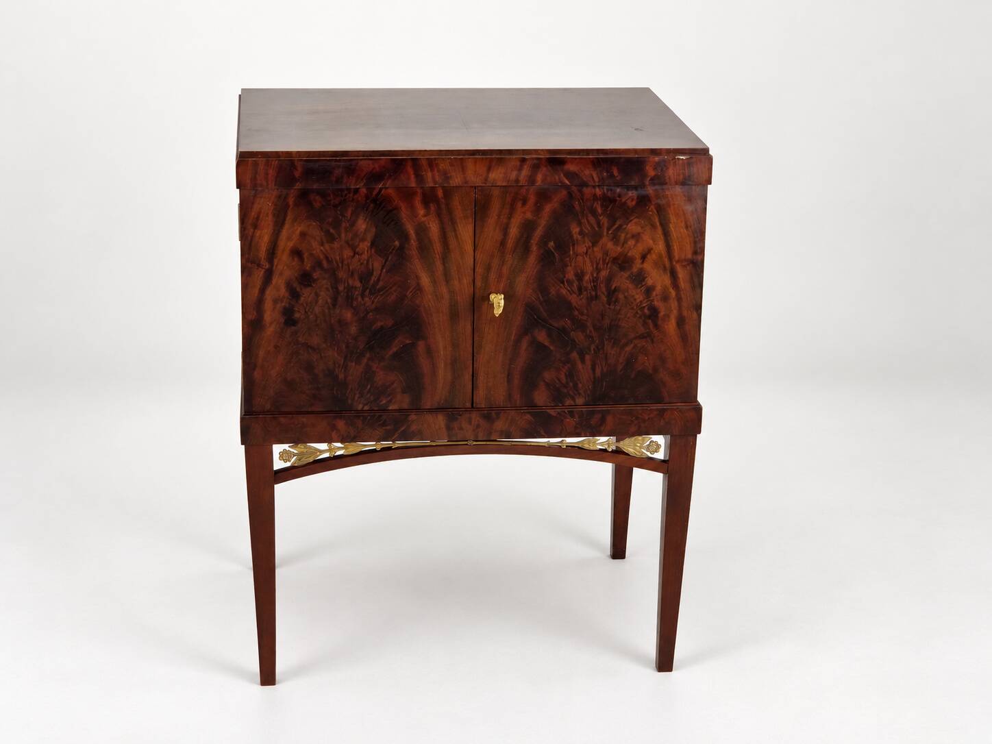 Swedish Grace Cabinet, Flamed Mahogany