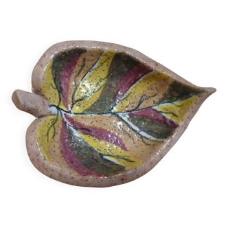 Poterie d'Accolay ensemble de deux feuilles vide poche