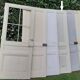 Communication door h221xl90cm old paneled, molded, interior