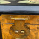 Vintage jewelry box China lacquered wood brass mother-of-pearl