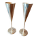Set of vintage metal flutes