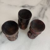 Artisanal wooden egg cups