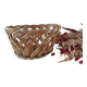 Oval woven rattan basket