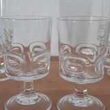 Ensemble de verres en cristal années 70