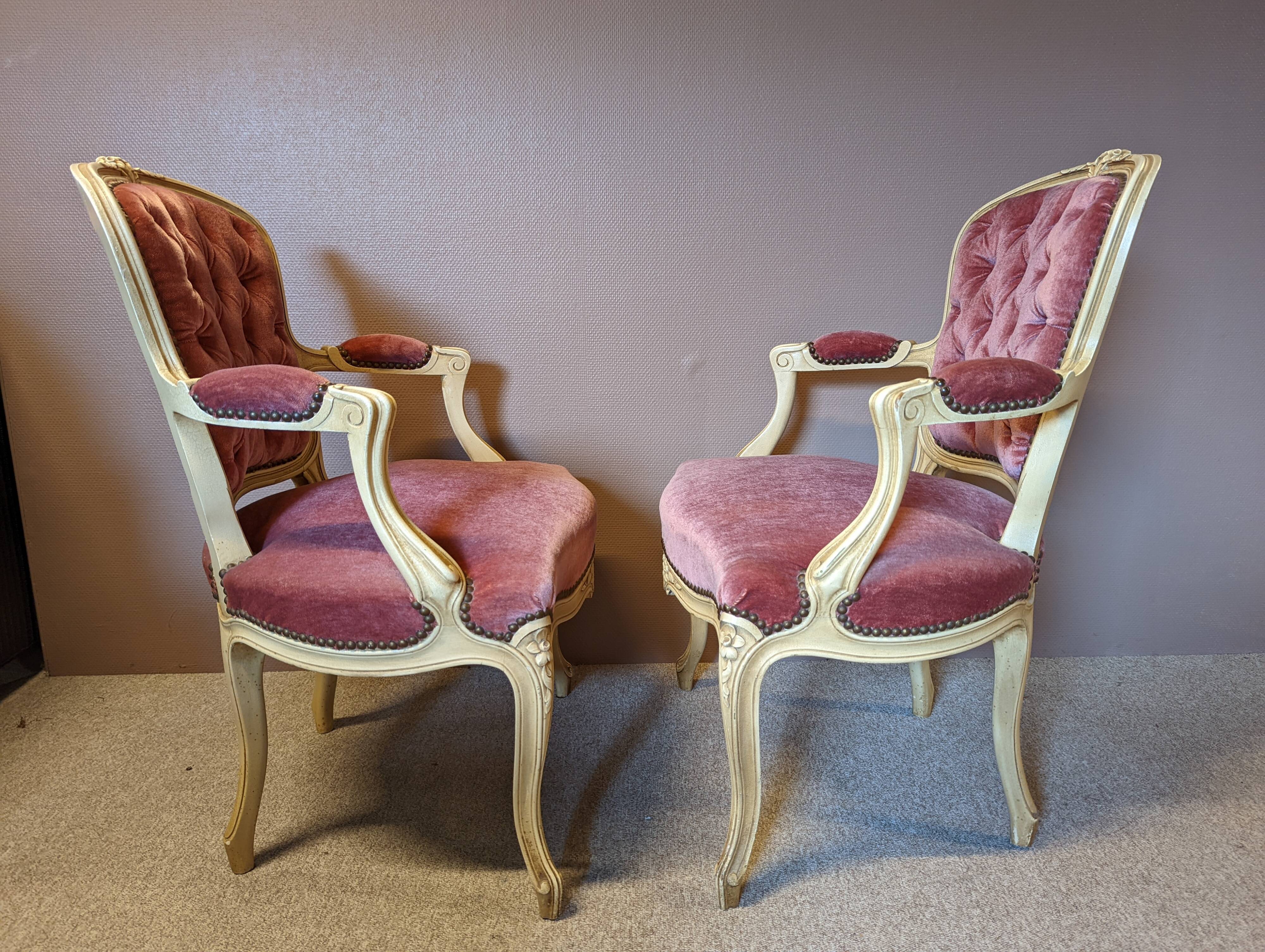Pair of Louis XV armchairs