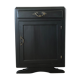 Meuble de rangement patiné noir