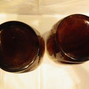 Pair of colored glass vases