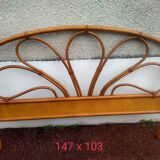 Single rattan headboard