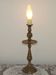 Electrified candlestick lamp base in solid brass, Morocco mid-20th century.