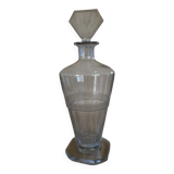 Elegant and refined Art Deco crystal carafe with a geometric design