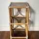 Etagère en rotin et verre