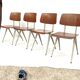 Lot of 4 vintage school chairs Galvanitas S16 Netherlands
