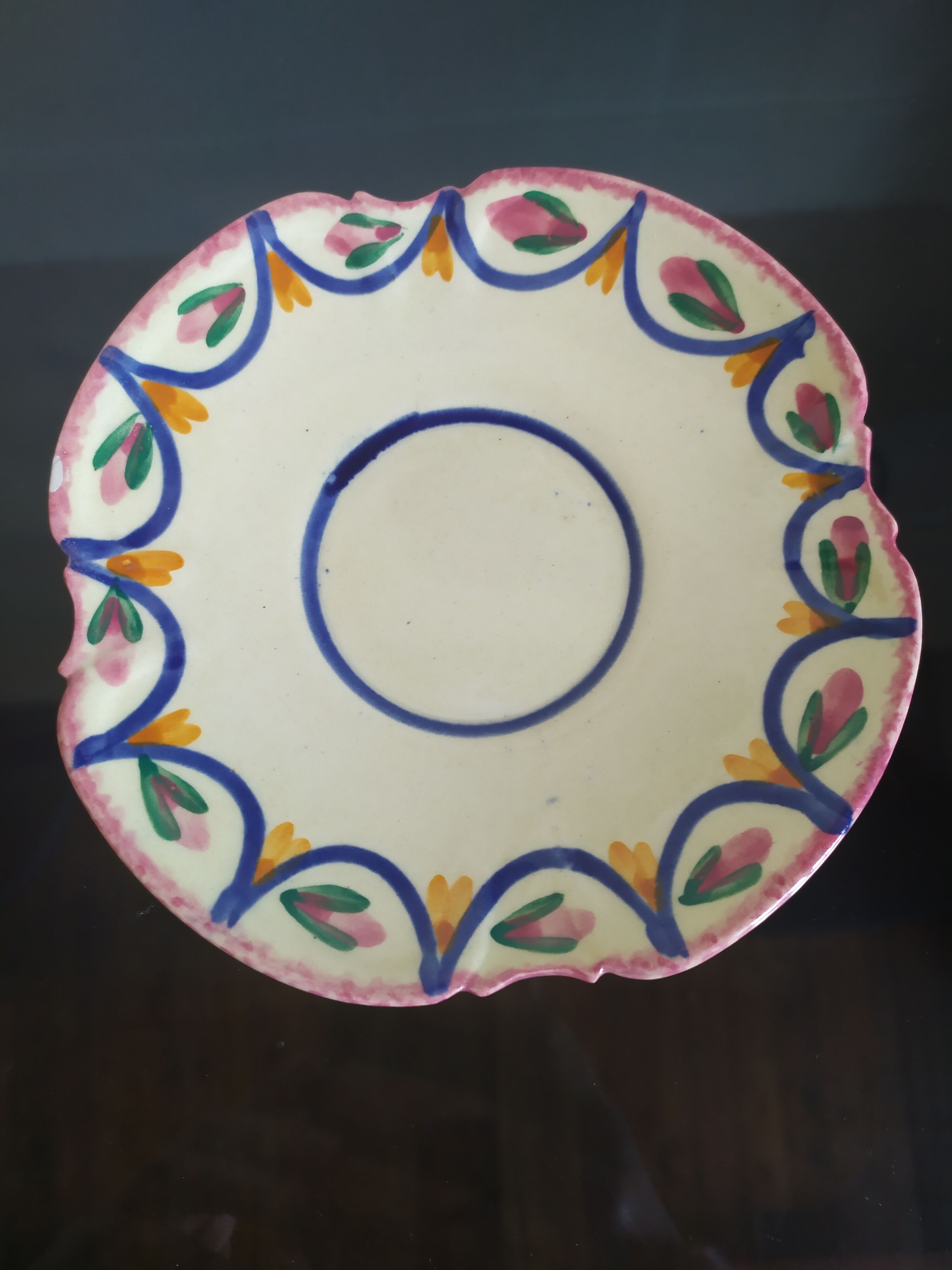 4 cups and saucers of Henriot earthenware