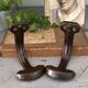 Pair of metal coat hooks