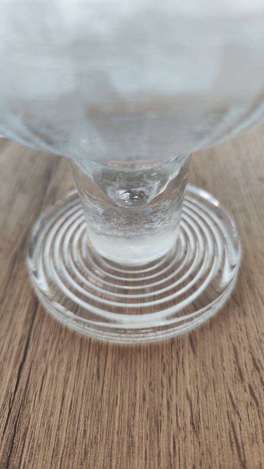 4 coupes à glace, fruit, en cristal, 1930