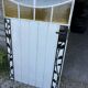Old Art Nouveau workshop door – Steel & Wood – 1900