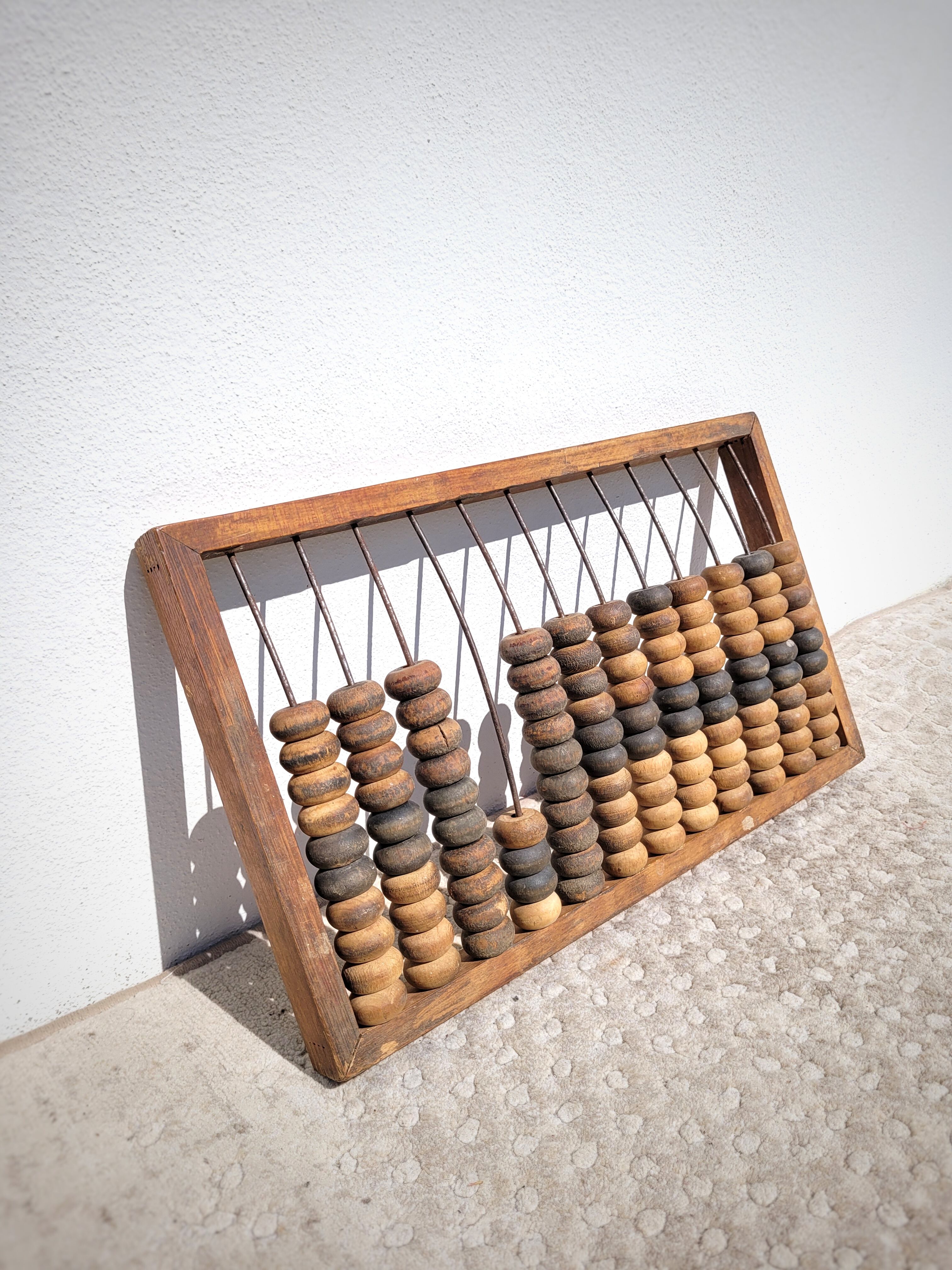 Old wooden abacus