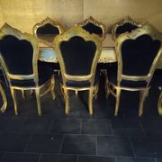 Table + 6 baroque chairs