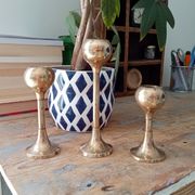 Set of 3 vintage scandinavian candle holders 50s/60s