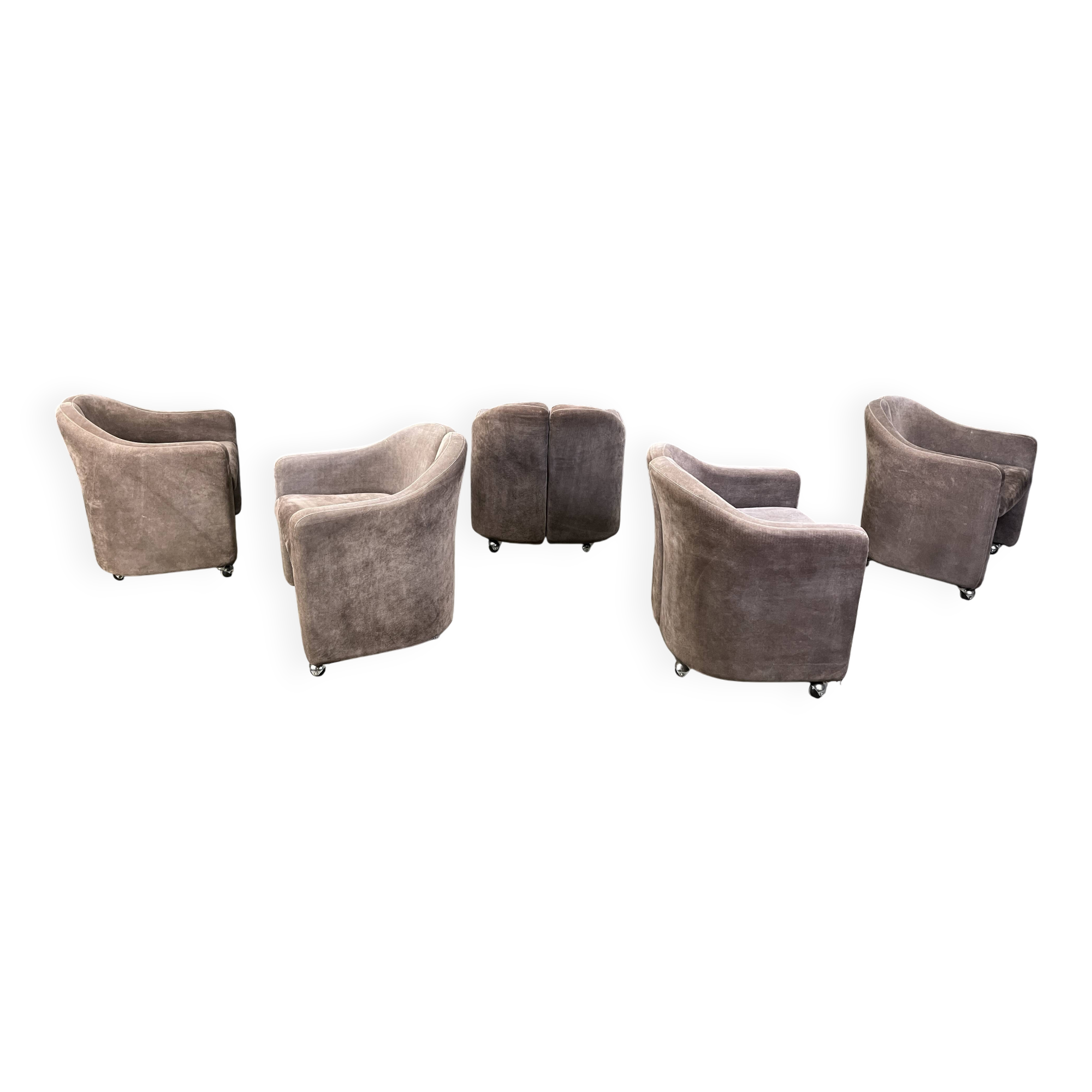PS142 Easy Chairs by Eugenio Gerli for Tecno, 1970s - set of 5