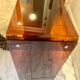 Pair of vintage smoked brown plexiglass side tables