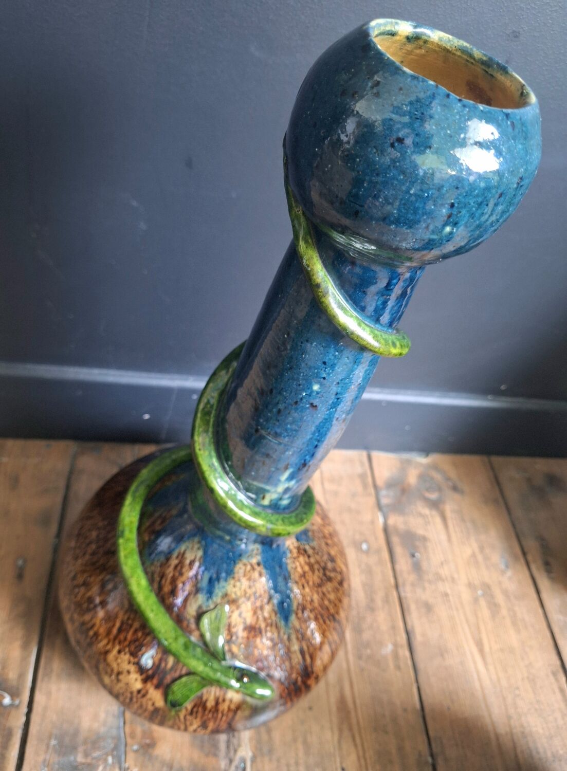 Vases, Flemish pottery from Thulin, Art Nouveau, Art Deco